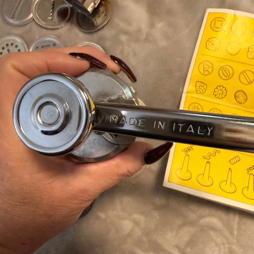 Vintage Marcato Atlas Biscuits Cookie Press‎ Set 20 Discs Made in Italy